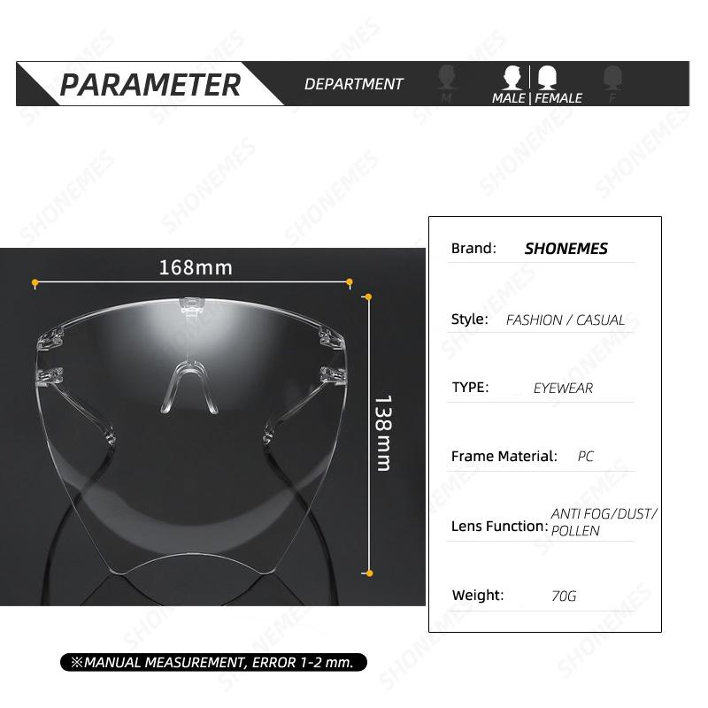 Osłona twarzy przeciwmgielna, przeciwpyłowa, przeciwbryzgowa, okulary ochronne, odpinane noski, maska na oczy, okulary sportowe dla mężczyzn i kobiet