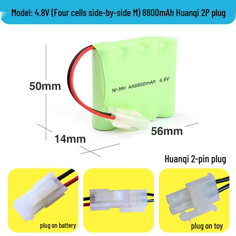 Ni-MH AA Rechargeable Battery Pack for Remote Control Cars: 3.6V To 12V