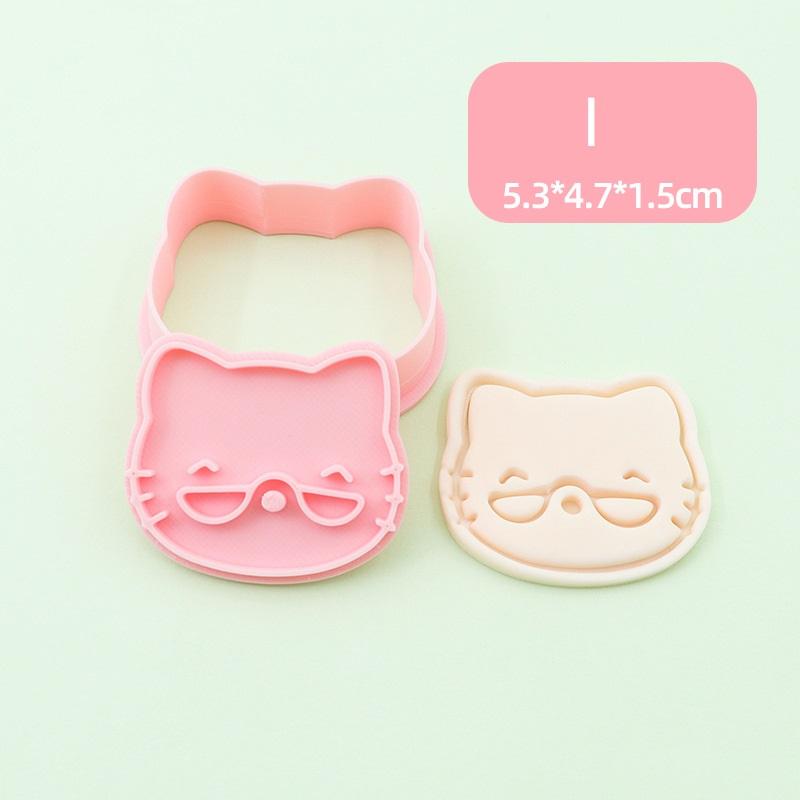 3D Hello Kitty Baking Tool Set Cute Cartoon Cookie Baking Mold Press Cookie Cutter Kitchen Flip Sugar Baking Tools