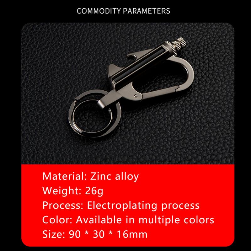 Briquet multifonctionnel à pétrole Porte-clés Décapsuleur Portable d'extérieur Allume-feu Accessoires pour fumer
