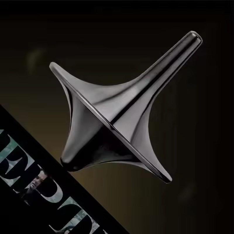 Spinning Top Toys Metal Antistress Gyro Pendant Great Accurate Silver Kirsite Movie Totem Print Small Cyclone Gyroscope
