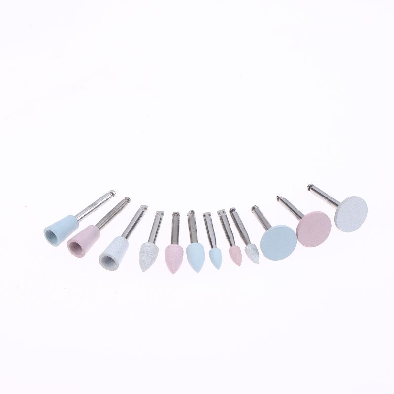 12 Pcs/Box Silicone Polishing Kit, Ra 2.35Mm For Polishing Resin Porcelain Composites With Low-Speed Handpiece Laboratory Tool