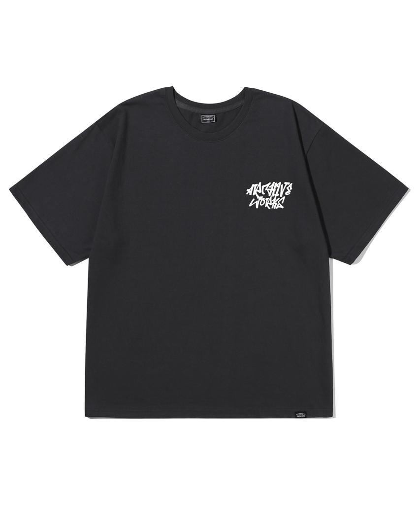 Peideu Pd Spray Short Sleeve T-Shirt Charcoal