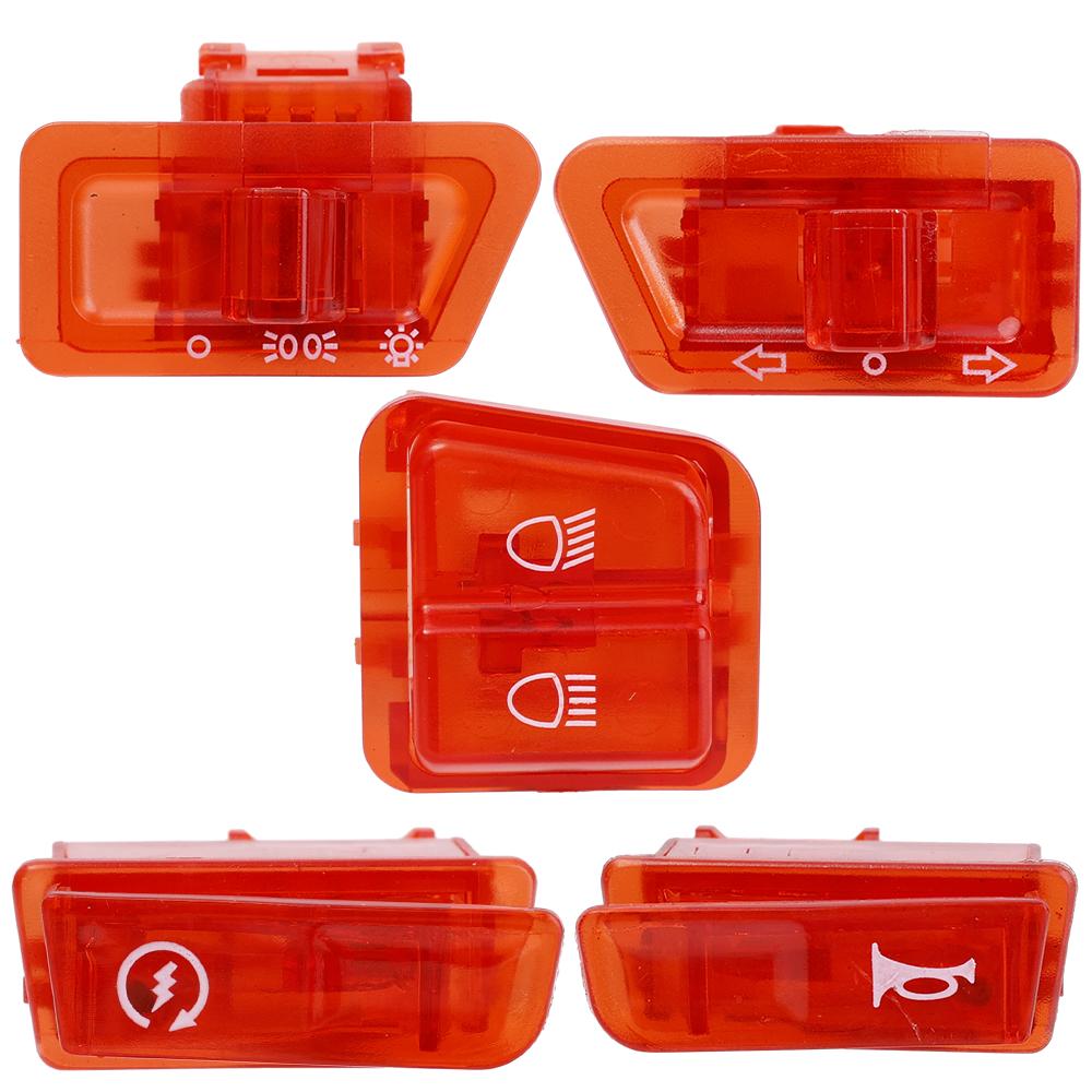 

5 шт. переключатель запуска мотоцикла, клаксон, поворотник, дальний и ближний свет, кнопки, переключатели, разъемы для скутера, квадроцикла, мопеда, аксессуары