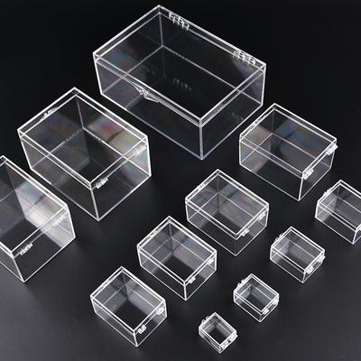 Transparent Plastic Box Small Square Clear Storage Box For Jewelry Display Beads Crafts Case Container Packaging Box