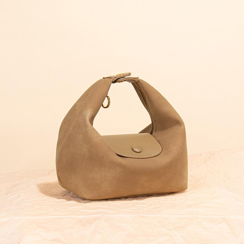 Autumn and Winter New Dragon Inlaid Bag, Women's High-end Fashion Handbag, Bento Bag, Suede Flip Dumpling Bag, Crossbody Bag