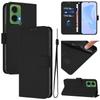 For Motorola Moto G35 5G Case Solid Color Wallet Leather Phone Cover with Strap