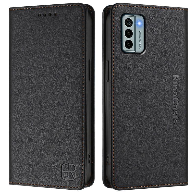 Custodia Portafoglio Flip Anti-furto di Lusso per Telefono Nokia G400 G310 G42 G22 G10 G20 G21 G11 4G 6.3 Custodie in Pelle Colore Solido Coque