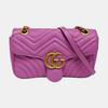 [Gebraucht] GG Marmont Medium Rosa Leder gesteppt Welle Schultertasche - Ausgezeichnet #1W42MYS