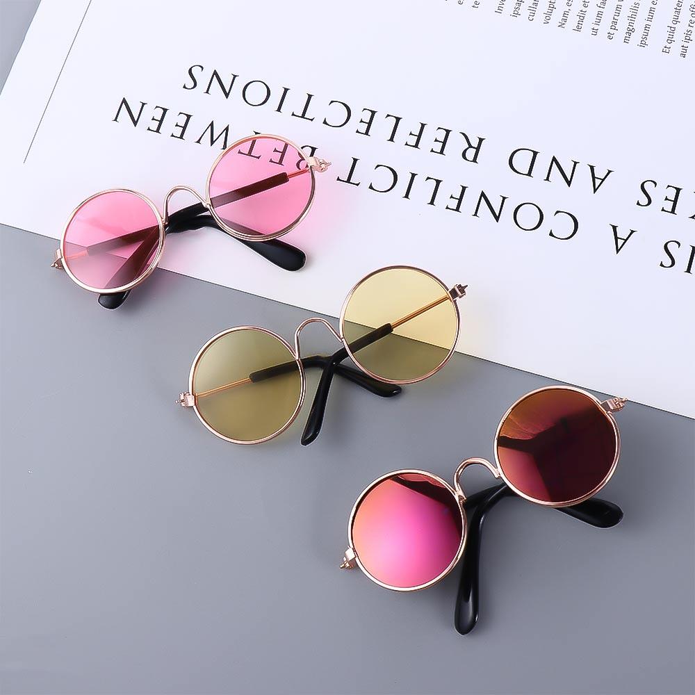 Round Vintage Reflection Lovely Cat Accessories Decoration Photos Props Eye Wear Pet Glasses Sunglasses