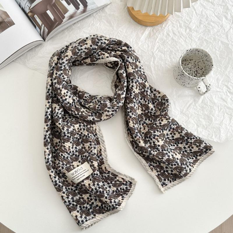 Cotton and linen scarf atmosphere new autumn and winter decorative silk scarf neck protection warm scarf scarf shawl dual-purpose