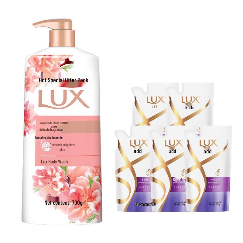 

LUX Pink Cherry Blossom Nourishing Body Wash & Shampoo Set