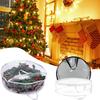 1/2 Pcs Garland Storage Bag Round PVC Transparent Dustproof Design Easy To Carry Handle Christmas Wreath Storage Bag