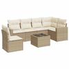VidaXL Garden Lounge Set with Cushions 7 Pcs Beige Braided Resin 3251375