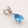 teardrop Pendant top 14 white gold/Topaz 2.2g Women Used