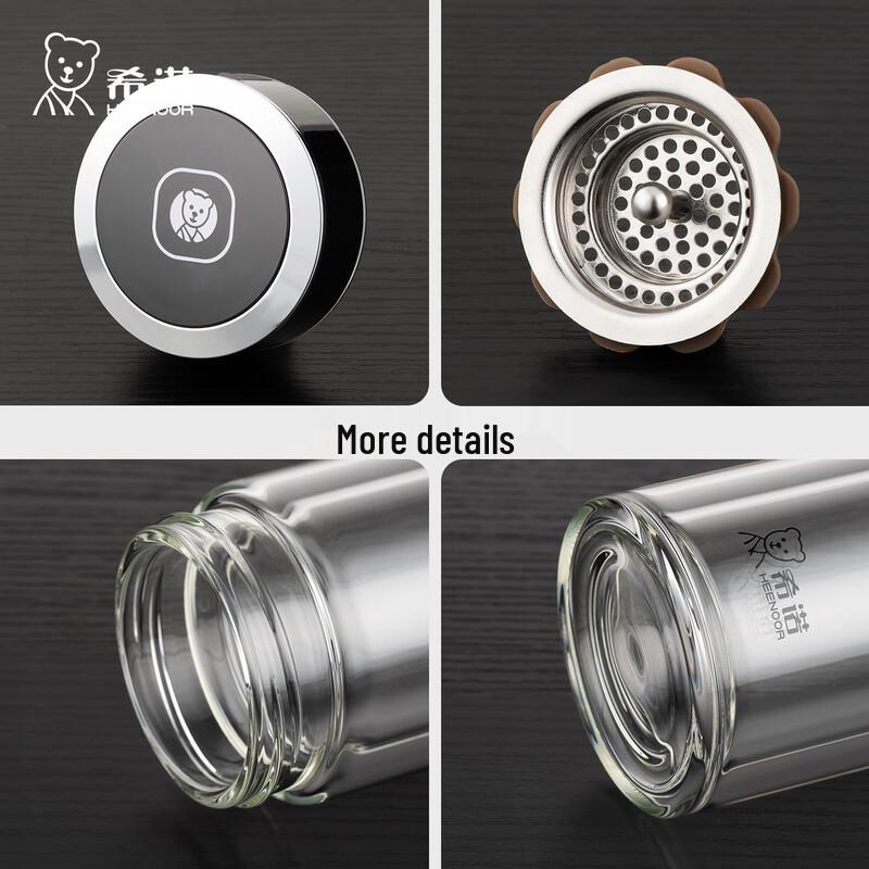HEENOOR Single-Layer Glass Water Bottle