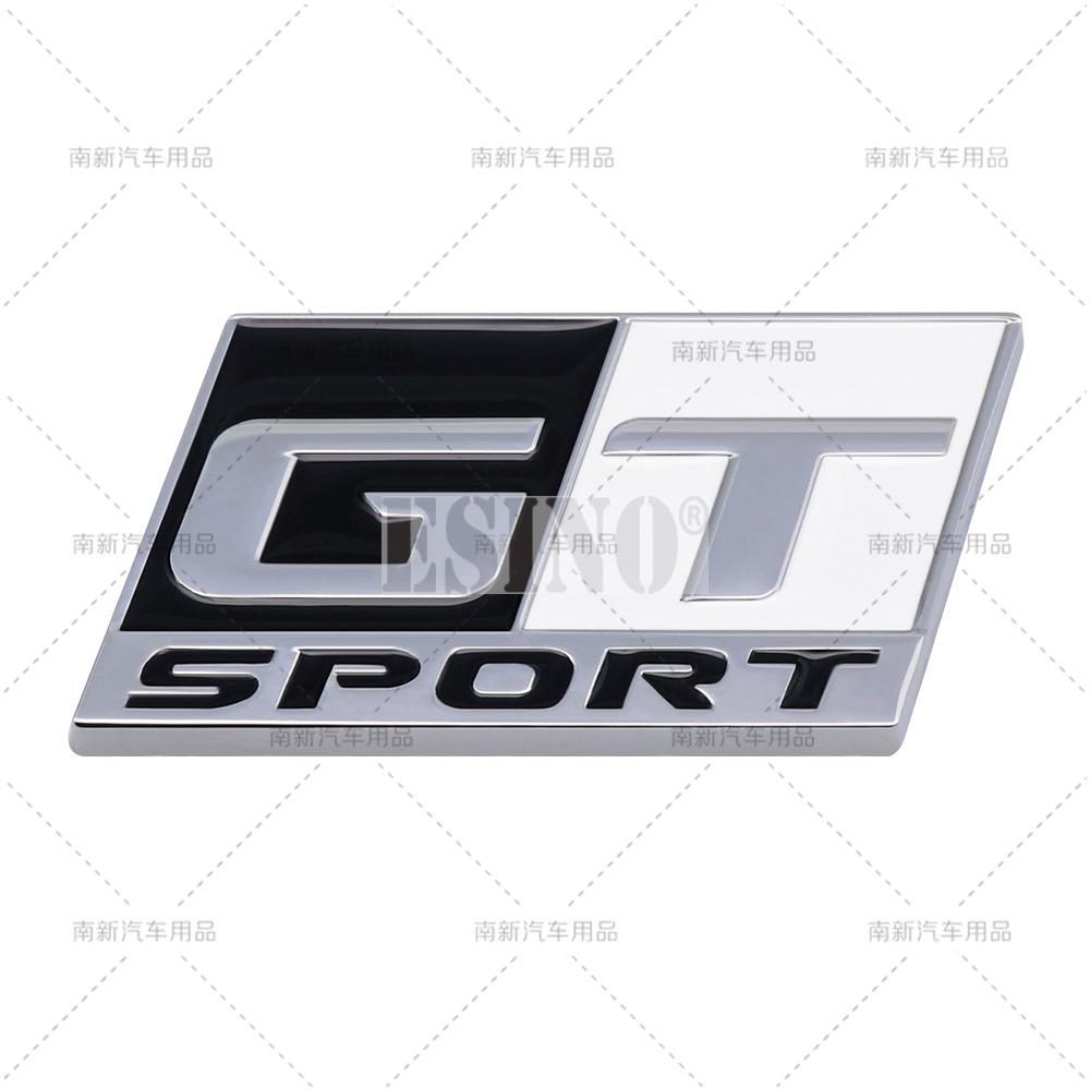 Car Styling 3D GT Sport Metal Zinc Alloy RearTrunk Fender Adhesive Badge Body Tailgate Displaceme Decorative Emblem