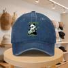Mens Baseball Cap Panda Rock Electric Guitar Fashionable Casual Hat Adjustable for SpringAutumn Outings Travel Beach Va