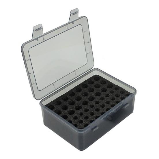 Pudełko do przechowywania baterii 54 przegródki Organizer na baterie z półprzezroczystą pokrywką Uchwyt na baterie z wyściółką gąbkową na baterie AA i AAA Domowe biuro szuflada