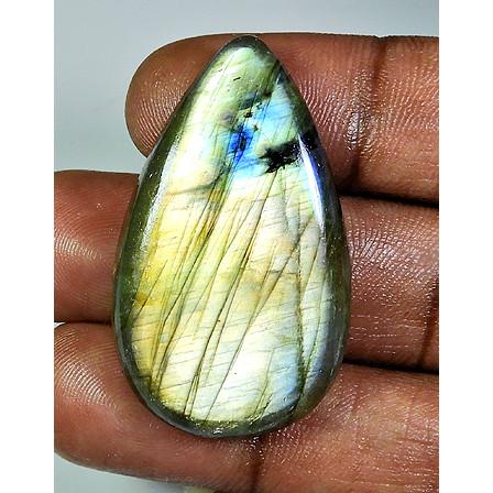 

25X41X08 MM Natural Labradorite Golden Pear Cabochon Loose Gemstone 71Cts. PP-1203