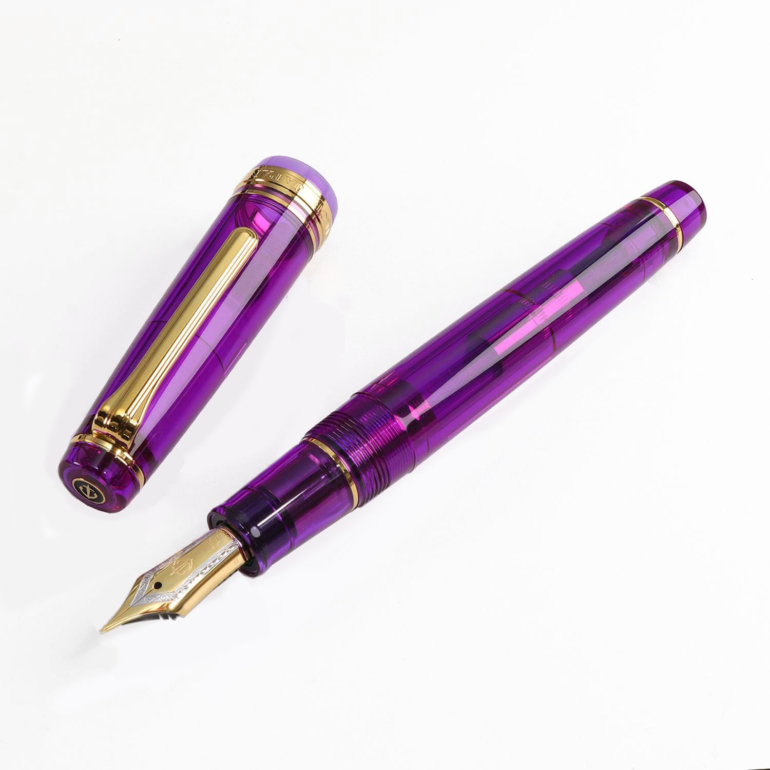 

WANCHER Limited Fountain Pen SAILOR Original Professional Gear Transparent Lavender 21K Fountain Pen Special Production [Wancher Product] (M Середній) лавандовий