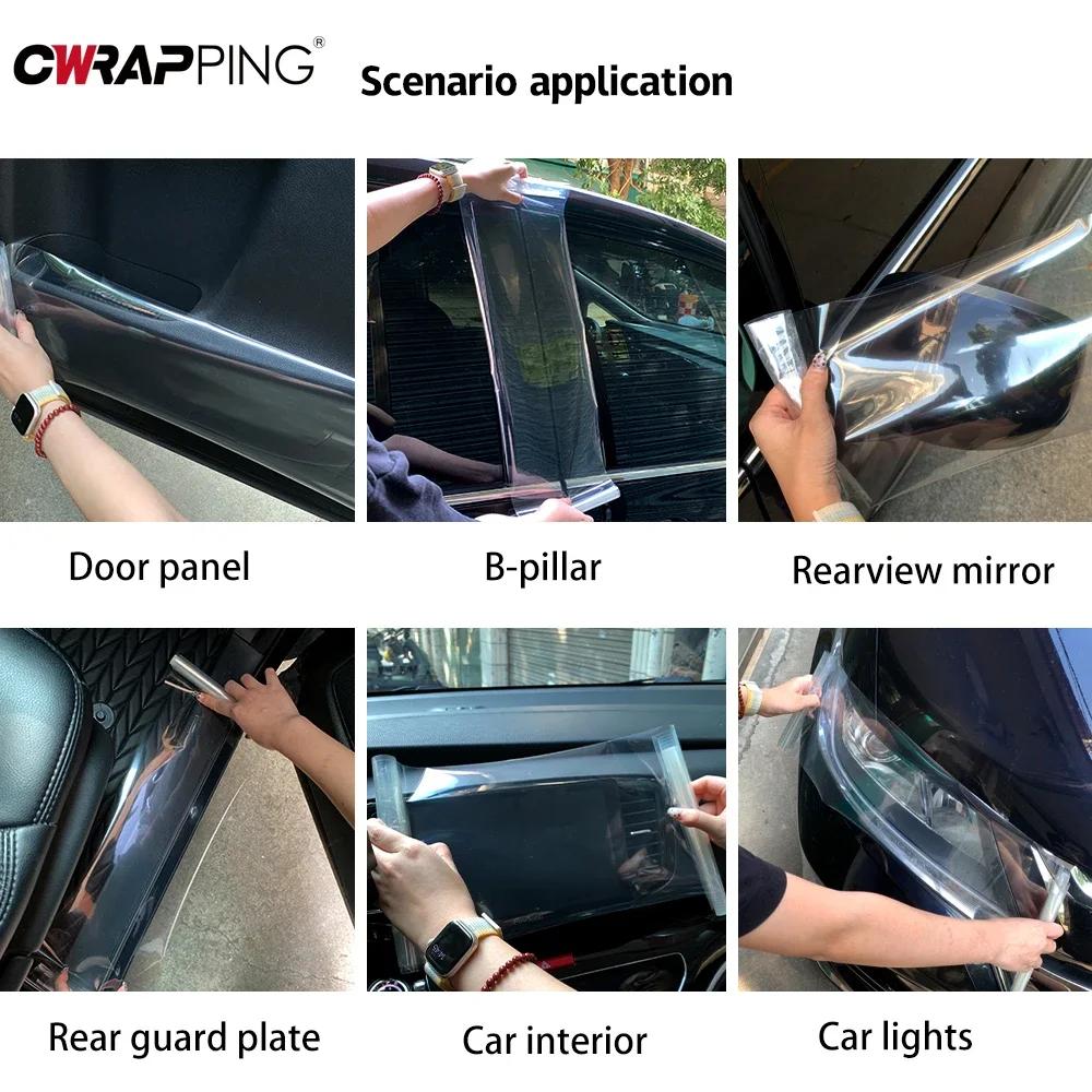 Car Protective Film 10/20/30/40/50x150cm Transparent Car Protective Film Anti Scratch Protective Film Car Stickers Scratch Wrap