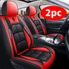 2pcs Faux Leather Car Seat Covers - Universal Fit for Sedans & SUVs, Ergonomic Design with Side Bolsters, Comfortable Filler for Passenger Seats\