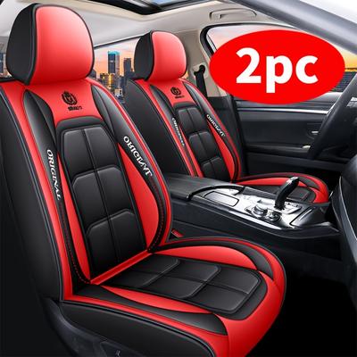 2 Stück Kunstleder Autositzbezüge - Universelle Passform für Limousinen & SUVs, Ergonomisches Design mit Seitenwangen, Bequeme Füllung für Beifahrersitze\
