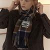 NONLOCAL Daily check wool muffler - Navy check