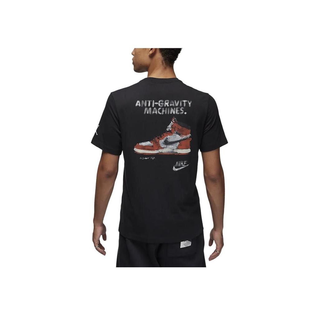 Jordan Brand Cotton Soft Comfortable Short Sleeve T-Shirt Men Tops Black FD7030-010