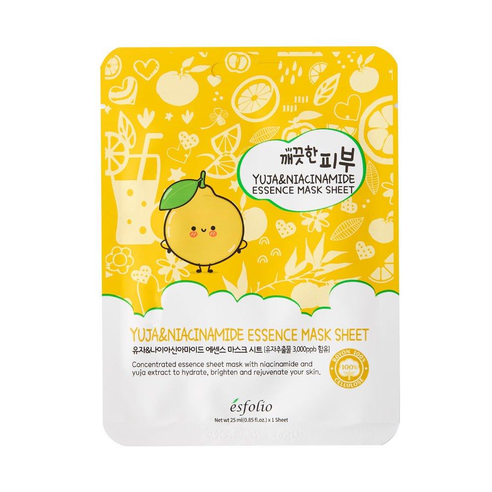 ESFOFIO Yuzu & Niacinamide Mask Pack 5 Sheets + Hairband Set