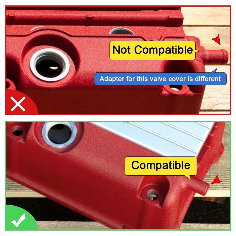 19mm AN10 Valve Cover Vent Outlet K-Swap Breather Fitting Adapter For Honda Civic Acura Rsx Tsx K20 K24 Aluminium Oil Catch Can