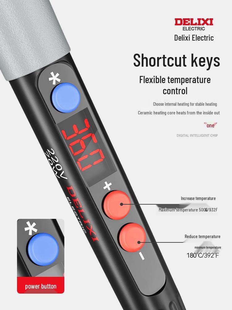 DELIXI Professional Soldering Iron: Household Small Repair Tool with Knife-Shaped Head