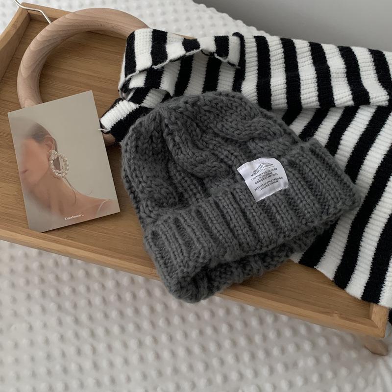 Women's Winter Thick Knitted Hats for Students In Autumn and Winter Warm Ear Protection Cold Hats for Students