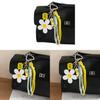 Small Daisy Flower Keychain With Letter Pendant For Bag Decor