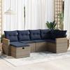 VidaXL Garden Lounge Set 6 Pcs with Grey Cushions Wicker 3325918
