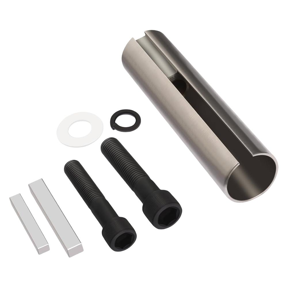 Extended 1 Inch To 1 1/8 Inch Gas Engine Pulley Crank Shaft Sleeve Adapter 1/4 Inch Key Bushing Sheave & Key