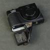 Custodia in Pelle PU per Fotocamera Panasonic Lumix ZS99 TZ99 Digitale Compatta - Borsa a Spalla Sottile Con Ritaglio Inferiore Rivestimento in Velluto