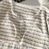 Women's pajamas with chest pads, thin long-sleeved trousers in spring, autumn and winter, lace edge, sweet girly loungewear can be worn outside