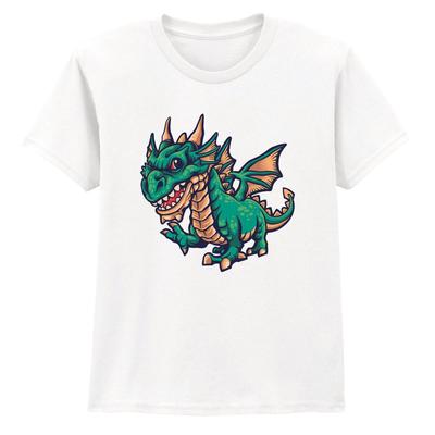 Green Dragon Fantasy Animals Boys T-Shirt Kids Action Adventure Tee