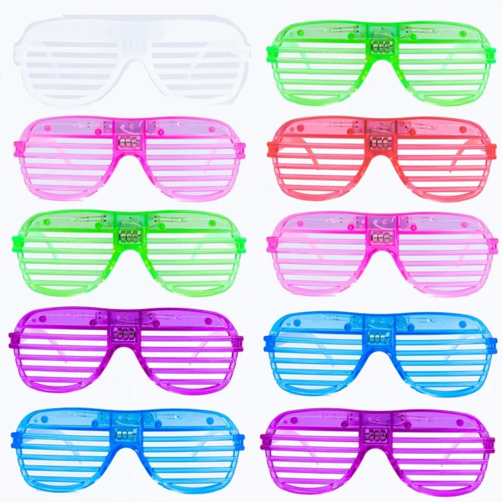 10/20/30PCS 3 Modes LED Glasses Glow In The Dark Party Neon Luminous Glasses Birthday Wedding LED Party Supplies