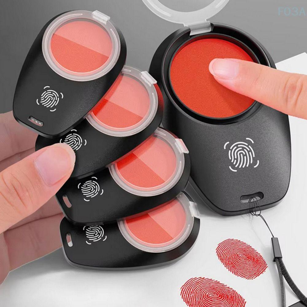 Clear Stamping Thumbprint Ink Pad Anti-Fake Red Stamp Pad Mini Finger Signature Inkpad  Contract