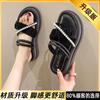 Hot Selling Summer New Fairy Style Flip Flops Sandals Women's Thick Bottom Platform Wearable Beach Shoes Comfortable Slippers