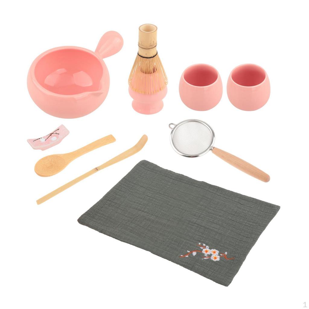Japanese Matcha Tea Set Accessory, Sifter Traditional Whisk Spoon and Holder Bowl for
