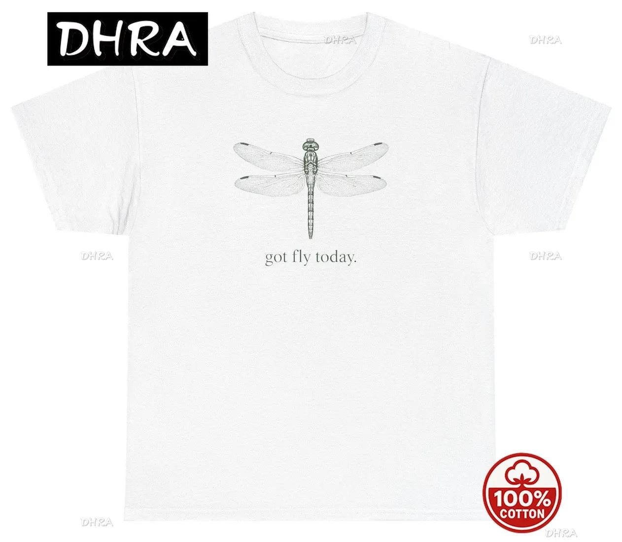 Got Fly Today T Shirt Funny Dragonfly Pun Graphic Tee with Retro Hombre for Travel Printed Tee Tops Comfy T Shirt Streetwear S