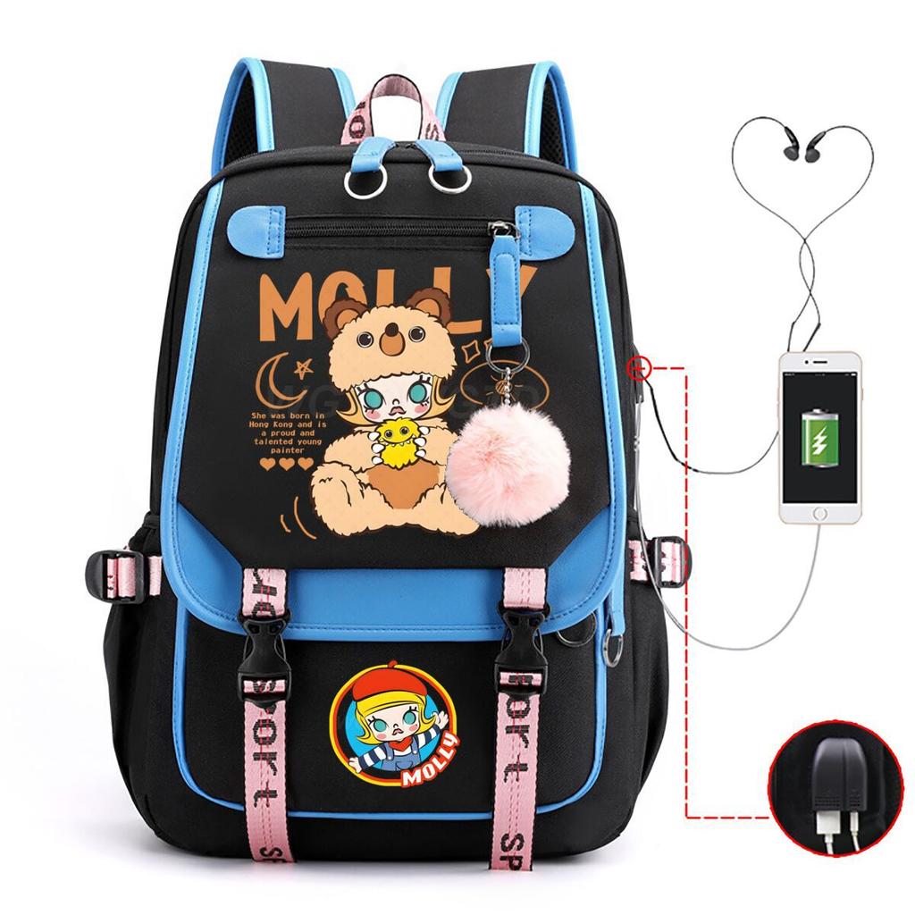 Printed fashion schoolbag college style junior high school high school students large capacity backpack