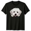 Cute White Dog Peek A Boo TShirt Adorable Puppy Graphic Tee