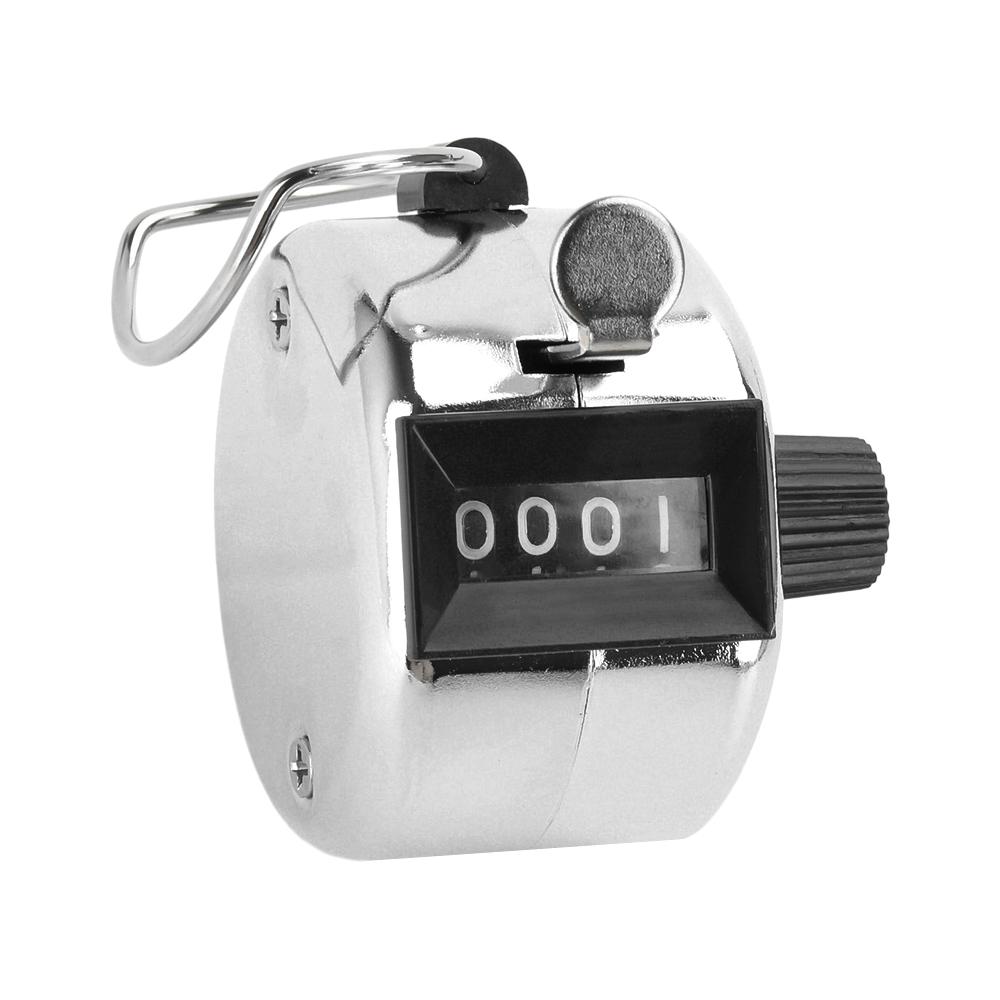 Digital Hand Tally Counter Manual Counting Golf Clicker Training Counter Mini 4 Digit Stainless Steel Mechanical Tally Counter