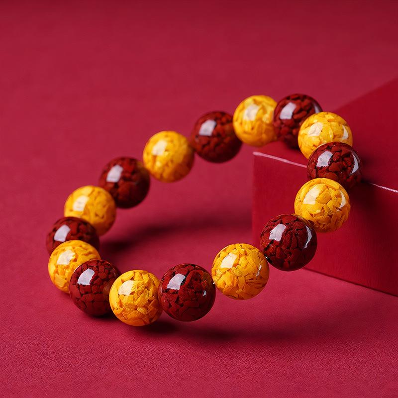 Оригинальный минеральный браслет из реальгара для мужчин и женщин - Украшение года Бенмин Realgar Crystal Bracelet 8MM