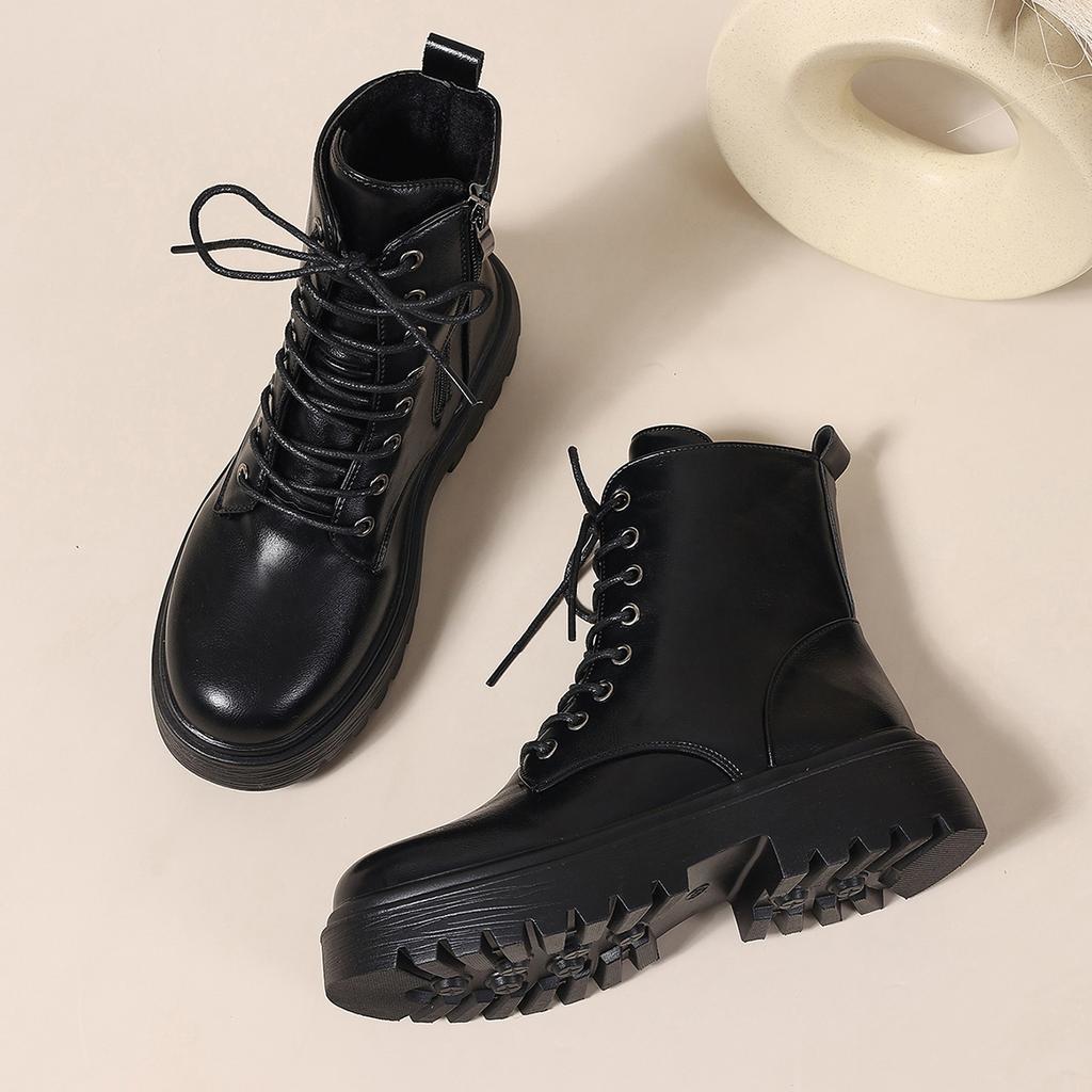 Fashion Women's Autumn Winter New Style Cold Resistant Thick Fashion Thick Soled Boots Simple Comfortable Wear-resistant Short Boots